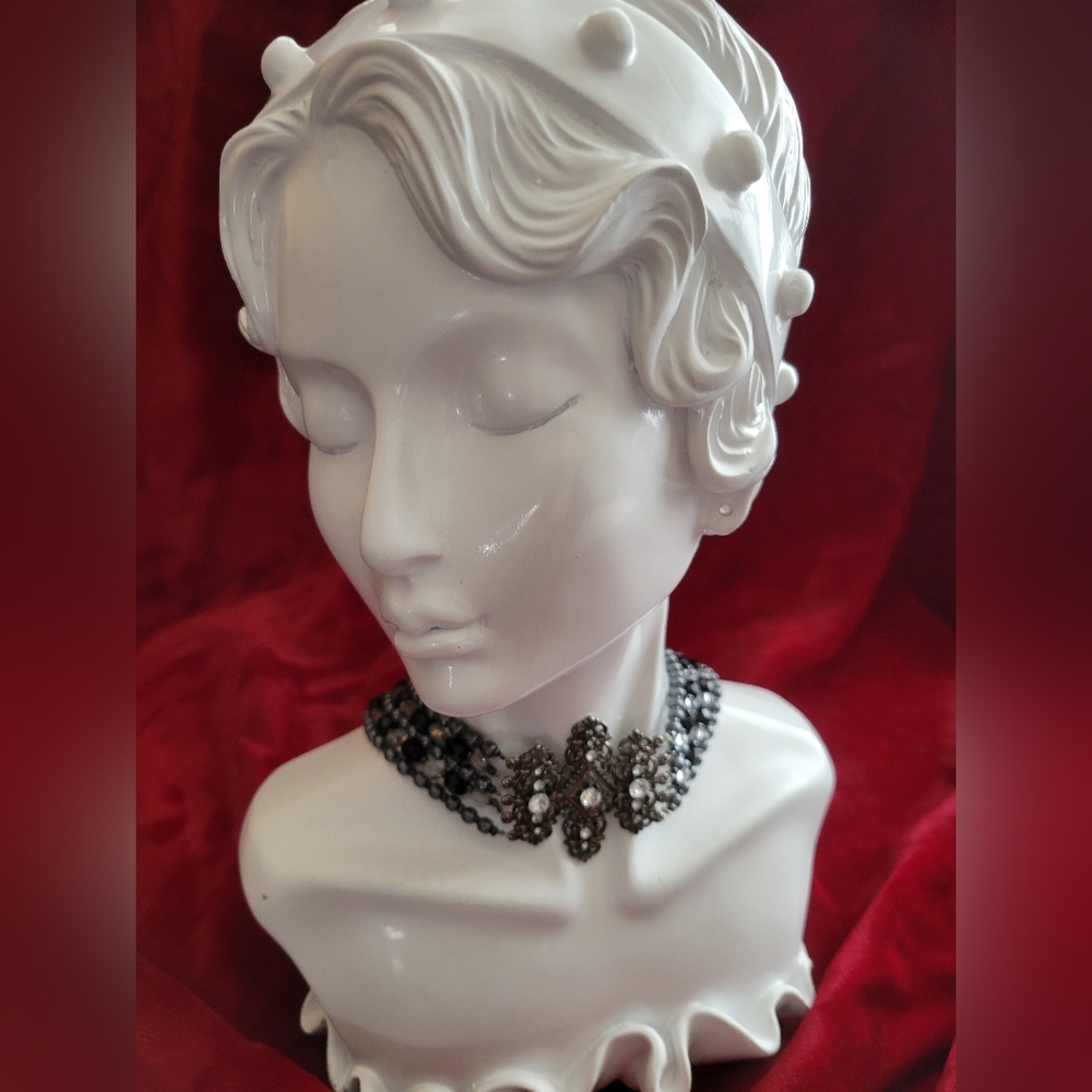 Elegant Black and Silver Choker Necklace